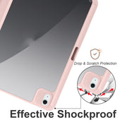 For iPad Air 11 2024 / 2025 Acrylic 3-folding Smart Leather Tablet Case(Pink)