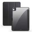 For iPad Air 11 2024 Acrylic 3-folding Smart Leather Tablet Case(Black) - iPad Air 11 2024 Cases by PMC TechLife | Online Shopping South Africa | PMC TechLife | Buy Now Pay Later Mobicred