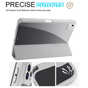 For iPad Air 11 2024 Acrylic 3-folding Smart Leather Tablet Case(Gray)
