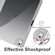 For iPad Air 11 2024 Acrylic 3-folding Smart Leather Tablet Case(Gray)