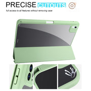 For iPad Air 11 2024 Acrylic 3-folding Smart Leather Tablet Case(Green)