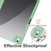 For iPad Air 11 2024 Acrylic 3-folding Smart Leather Tablet Case(Green)