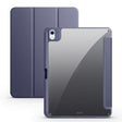 For iPad Air 11 2024 Acrylic 3-folding Smart Leather Tablet Case(Purple) - iPad Air 11 2024 Cases by PMC TechLife | Online Shopping South Africa | PMC TechLife | Buy Now Pay Later Mobicred