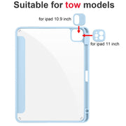 For iPad Pro 11 2024 Acrylic 3-folding Smart Leather Tablet Case(Sky Blue)