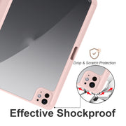 For iPad Pro 11 2024 Acrylic 3-folding Smart Leather Tablet Case(Pink)