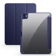 For iPad Pro 11 2024 Acrylic 3-folding Smart Leather Tablet Case(Dark Blue) - iPad Pro 11 2024 Cases by PMC TechLife | Online Shopping South Africa | PMC TechLife | Buy Now Pay Later Mobicred