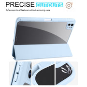 For iPad Pro 13 2024 Acrylic 3-folding Smart Leather Tablet Case(Sky Blue)