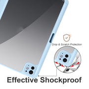 For iPad Pro 13 2024 Acrylic 3-folding Smart Leather Tablet Case(Sky Blue)