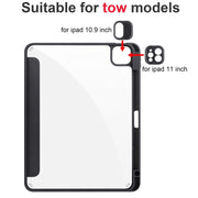 For iPad Pro 13 2024 Acrylic 3-folding Smart Leather Tablet Case(Black)