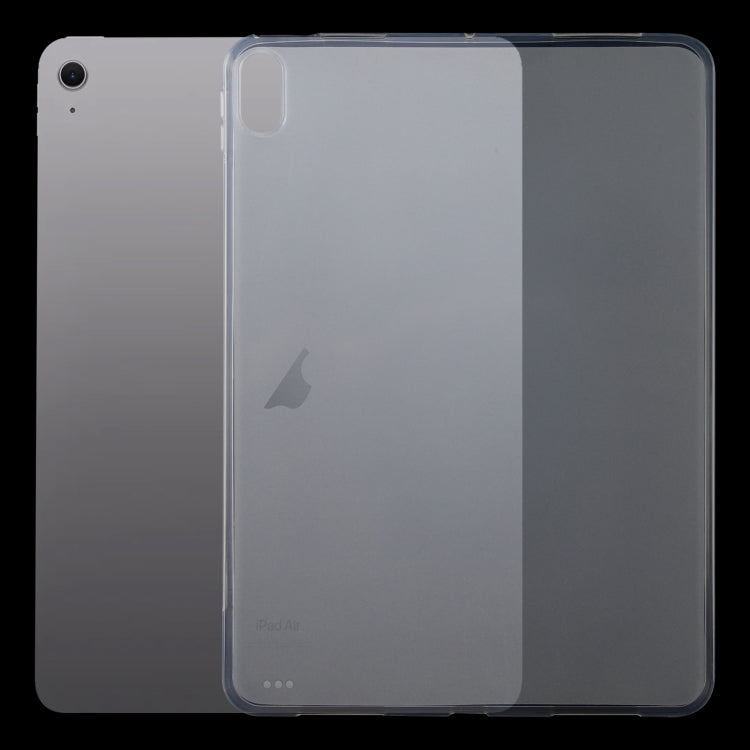 For iPad Air 11 2025 / 2024 / 5 / 4 0.75mm Shockproof Outside Glossy Inside Frosted TPU Tablet Case(Transparent)