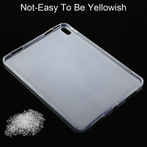 For iPad Air 11 2025 / 2024 / 5 / 4 0.75mm Shockproof Outside Glossy Inside Frosted TPU Tablet Case(Transparent)