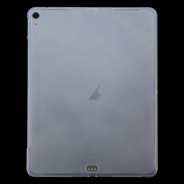 For iPad Air 13 2024 0.75mm Shockproof Outside Glossy Inside Frosted TPU Tablet Case(Transparent)