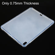 For iPad Air 13 2024 0.75mm Shockproof Outside Glossy Inside Frosted TPU Tablet Case(Transparent)