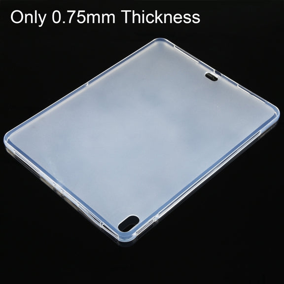 For iPad Air 13 2024 0.75mm Shockproof Outside Glossy Inside Frosted TPU Tablet Case(Transparent)