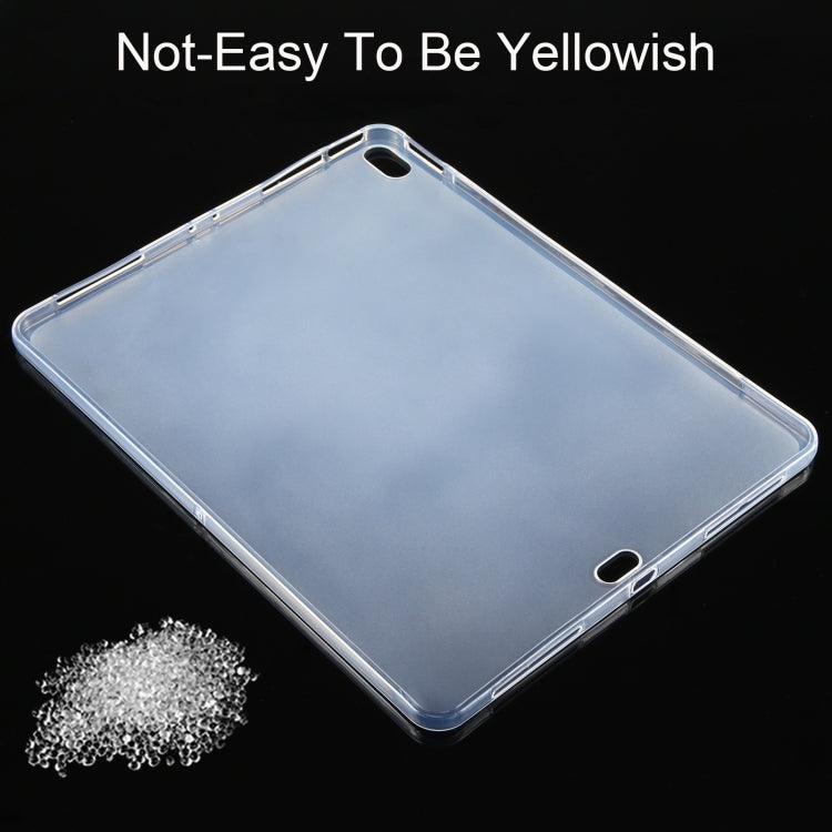 For iPad Air 13 2024 0.75mm Shockproof Outside Glossy Inside Frosted TPU Tablet Case(Transparent)