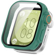 For Huawei Watch Fit3 PC + Tempered Glass Film Full Coverage Watch Protective Case(Green) - Watch Cases by PMC TechLife | Online Shopping South Africa | PMC TechLife | Buy Now Pay Later Mobicred