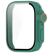 For Huawei Watch Fit3 PC + Tempered Glass Film Full Coverage Watch Protective Case(Green)
