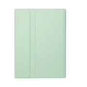 For iPad Pro 11 2024 A13B-A Lambskin Texture Bluetooth Touch Square Keyboard Leather Tablet Case with Pen Slot(Light Green)