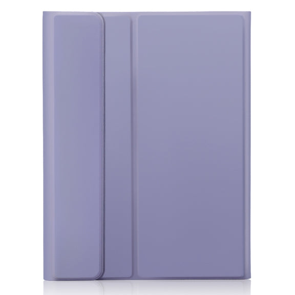 For iPad Pro 11 2024 A13B-A Lambskin Texture Bluetooth Touch Square Keyboard Leather Tablet Case with Pen Slot(Purple)
