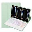 For iPad Pro 11 2024 A13B-AS Lambskin Texture Backlight Bluetooth Touch Keyboard Leather Tablet Case with Pen Slot(Light Green) - For iPad Pro by PMC TechLife | Online Shopping South Africa | PMC TechLife | Buy Now Pay Later Mobicred
