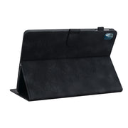 For Nokia T21 Lily Embossed Leather Tablet Case(Black)
