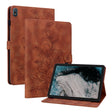 For Nokia T20 10.4 2021 Lily Embossed Leather Tablet Case(Brown) - Nokia by PMC TechLife | Online Shopping South Africa | PMC TechLife | Buy Now Pay Later Mobicred