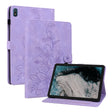 For Nokia T20 10.4 2021 Lily Embossed Leather Tablet Case(Purple) - Nokia by PMC TechLife | Online Shopping South Africa | PMC TechLife | Buy Now Pay Later Mobicred