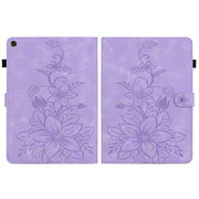 For Huawei MatePad T 10s / Enjoy Tablet 2 Lily Embossed Leather Tablet Case(Purple)