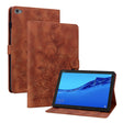 For Huawei MediaPad M5 Lite 10 / C5 10.1 Lily Embossed Leather Tablet Case(Brown) - Huawei by PMC TechLife | Online Shopping South Africa | PMC TechLife | Buy Now Pay Later Mobicred