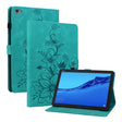 For Huawei MediaPad M5 Lite 10 / C5 10.1 Lily Embossed Leather Tablet Case(Green) - Huawei by PMC TechLife | Online Shopping South Africa | PMC TechLife | Buy Now Pay Later Mobicred