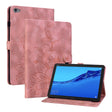 For Huawei MediaPad M5 Lite 10 / C5 10.1 Lily Embossed Leather Tablet Case(Pink) - Huawei by PMC TechLife | Online Shopping South Africa | PMC TechLife | Buy Now Pay Later Mobicred