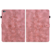 For Huawei MediaPad M5 Lite 10 / C5 10.1 Lily Embossed Leather Tablet Case(Pink)