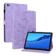 For Huawei MediaPad M5 Lite 10 / C5 10.1 Lily Embossed Leather Tablet Case(Purple) - Huawei by PMC TechLife | Online Shopping South Africa | PMC TechLife | Buy Now Pay Later Mobicred