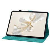 For Honor Pad 9 12.1 Lily Embossed Leather Tablet Case(Green)