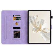 For Honor Pad 9 12.1 Lily Embossed Leather Tablet Case(Purple)