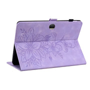 For Honor Pad 9 12.1 Lily Embossed Leather Tablet Case(Purple)