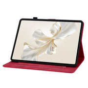 For Honor Pad 9 12.1 Lily Embossed Leather Tablet Case(Red)
