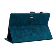 For Honor Pad 9 12.1 Lily Embossed Leather Tablet Case(Dark Blue)