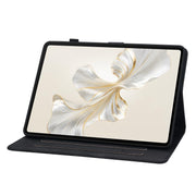 For Honor Pad 9 12.1 Lily Embossed Leather Tablet Case(Black)
