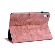 For Honor Pad X8 Pro / X9 2023 Lily Embossed Leather Tablet Case(Pink)