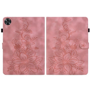 For Realme Pad 2 11.5 Lily Embossed Leather Tablet Case(Pink)