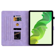 For Realme Pad 2 11.5 Lily Embossed Leather Tablet Case(Purple)