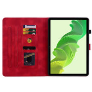 For Realme Pad 2 11.5 Lily Embossed Leather Tablet Case(Red)