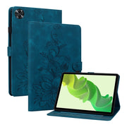 For Realme Pad 2 11.5 Lily Embossed Leather Tablet Case(Dark Blue)