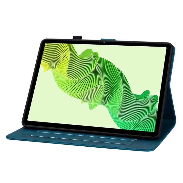 For Realme Pad 2 11.5 Lily Embossed Leather Tablet Case(Dark Blue)