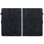For Realme Pad 2 11.5 Lily Embossed Leather Tablet Case(Black)