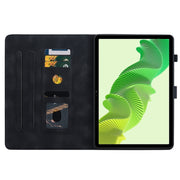 For Realme Pad 2 11.5 Lily Embossed Leather Tablet Case(Black)