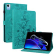 For Realme Pad X Lily Embossed Leather Tablet Case(Green) - Realme by PMC TechLife | Online Shopping South Africa | PMC TechLife | Buy Now Pay Later Mobicred