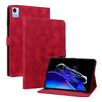 For Realme Pad X Lily Embossed Leather Tablet Case(Red) - Realme by PMC TechLife | Online Shopping South Africa | PMC TechLife | Buy Now Pay Later Mobicred
