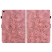 For Realme Pad 10.4 Lily Embossed Leather Tablet Case(Pink)